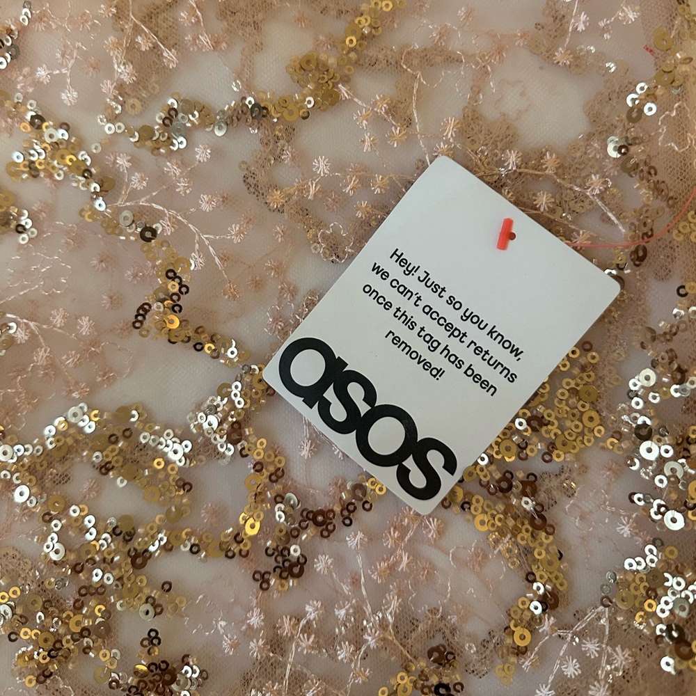 ASOS DESIGN delicate lace scatter sequin maxi skirt in pink - Picture 6 of 8